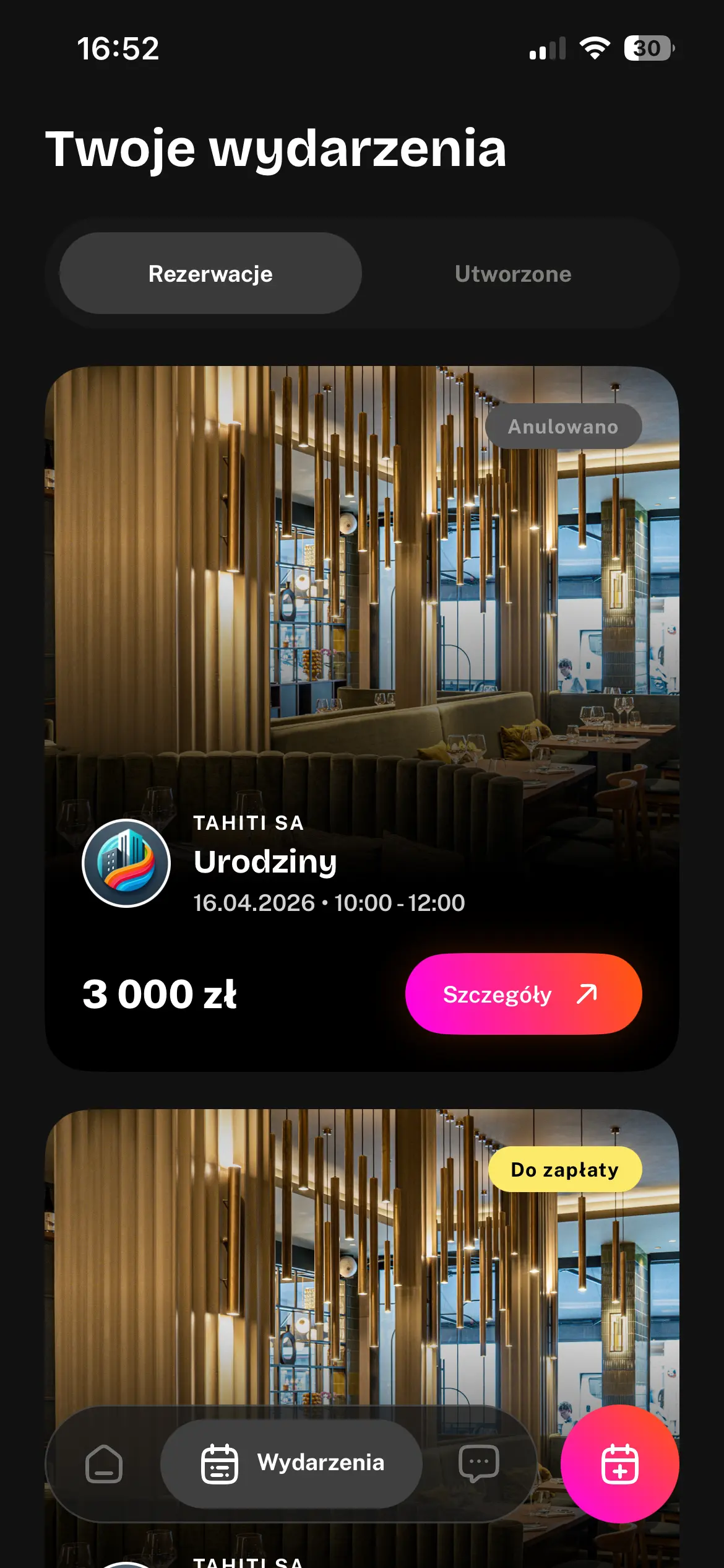 Aplikacja Plannii na telefonie